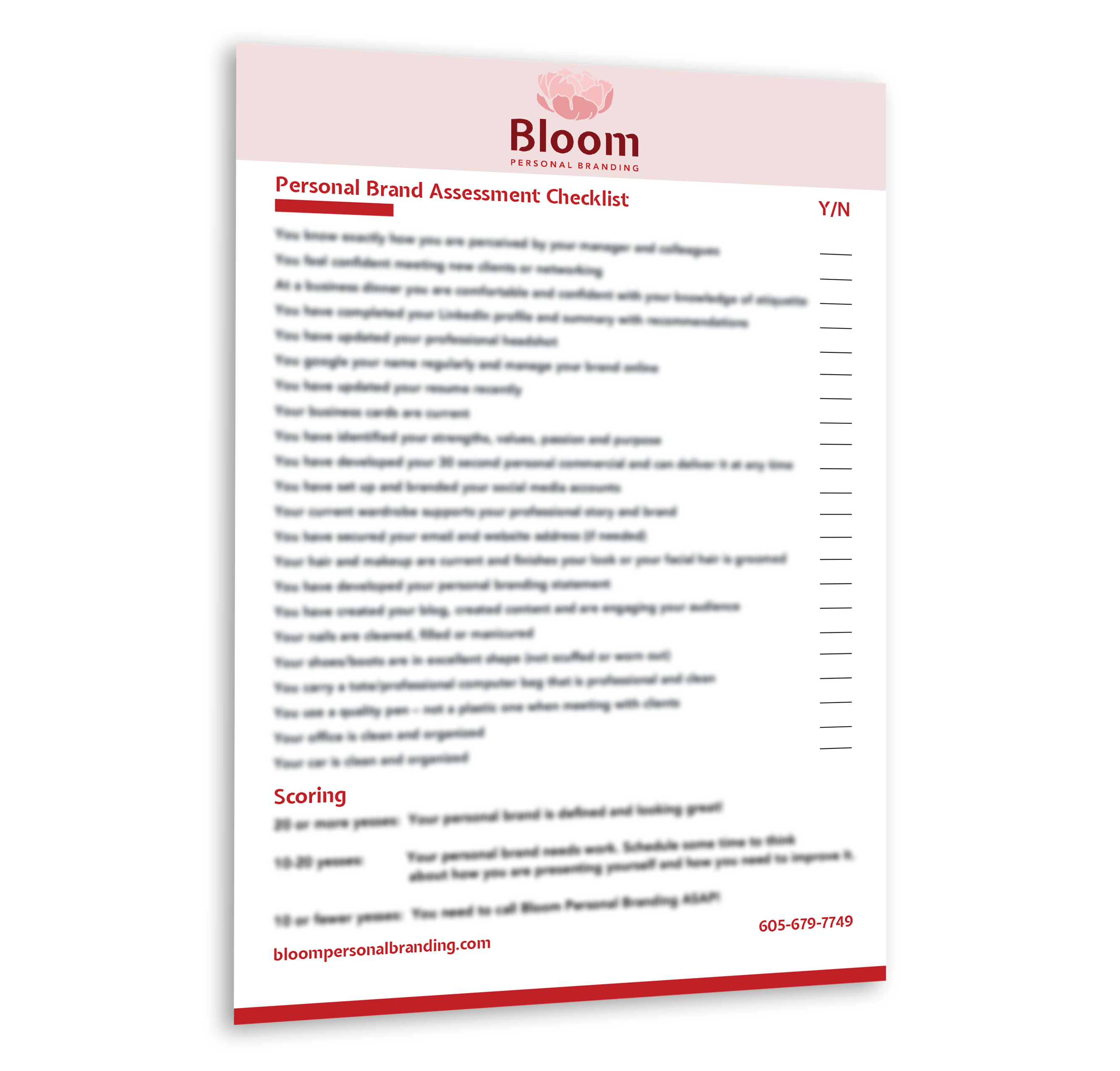 Personal Brand Assessment Checklist Bloom Personal Branding BrandAssessmentChecklist_graphic_vs4 Resources